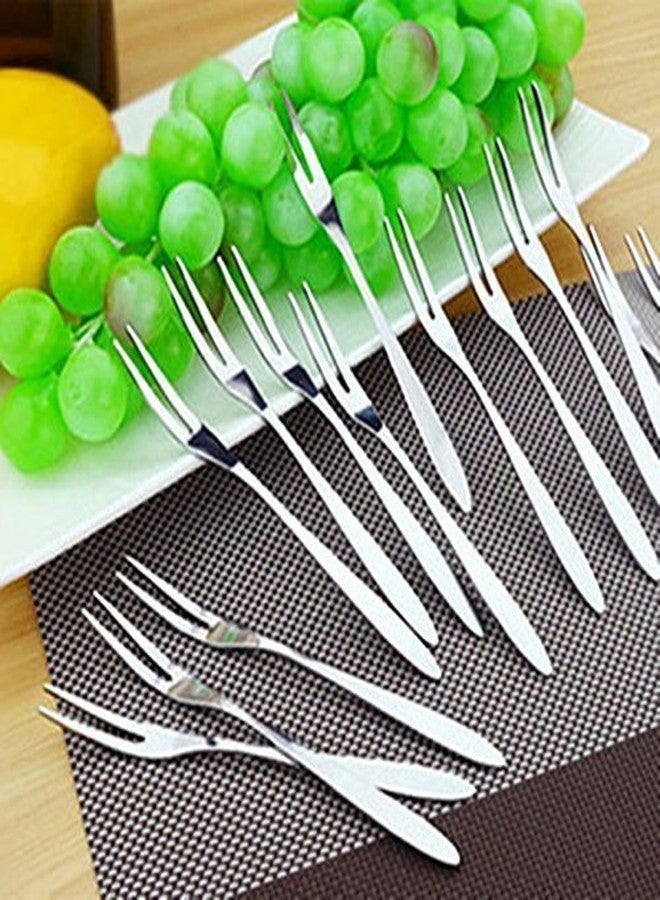 Appeasy Steel Fruit Fork, Snacks Fork Set of 12 pcs/Stainless Steel - Image 3